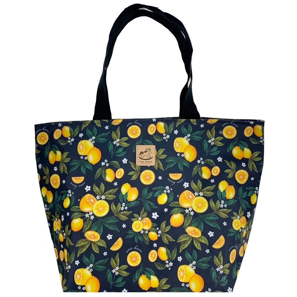 Waterproof Lemon Large Travel Tote Shoulder Bag - Picture 1 of 11